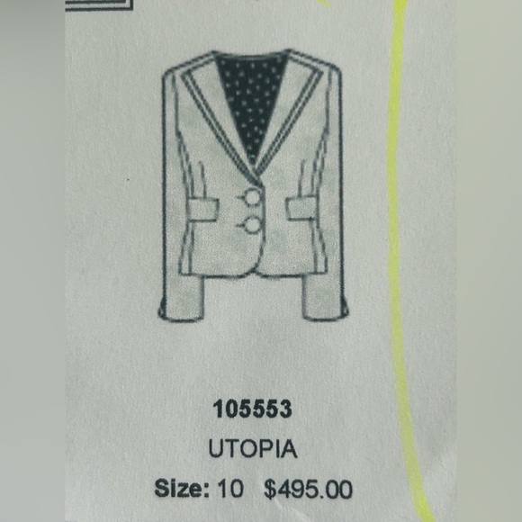 Carlisle Black & White Silk Polka Dot Cami, Skirt, Matching White Brocade Blazer - Picture 3 of 16